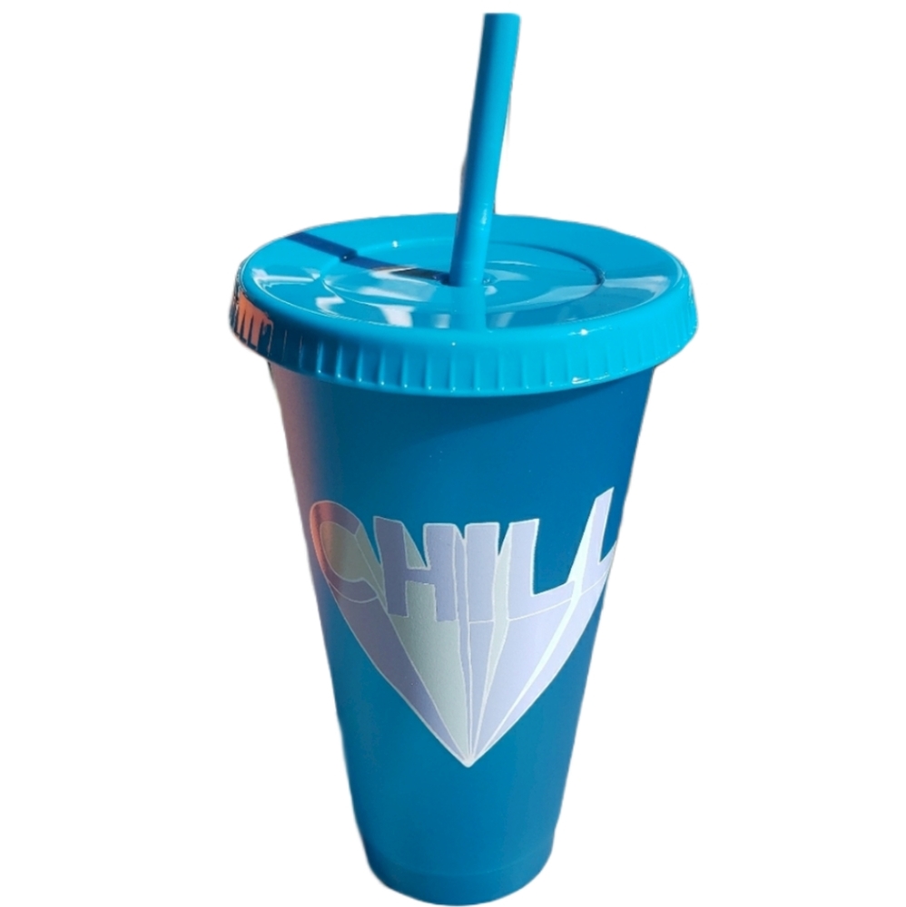 Starbucks "Chill" Graphic Cold Cup Blue New 24 oz Venti